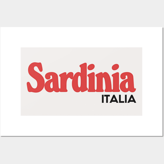 Sardinia // Original Retro Italia Region Design Wall Art by DankFutura